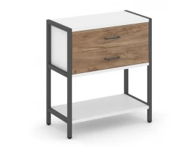 Односекционный стеллаж двухярусный с ящиками 810х400х879 Shelf System images