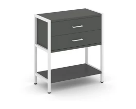 Односекционный стеллаж двухярусный с ящиками 810х400х879 Shelf System images