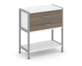 Односекционный стеллаж двухярусный с ящиками 810х400х879 Shelf System images