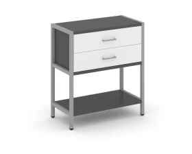 Односекционный стеллаж двухярусный с ящиками 810х400х879 Shelf System images