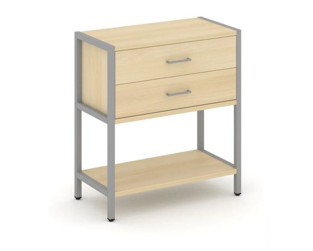 Односекционный стеллаж двухярусный с ящиками 810х400х879 Shelf System