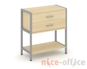 Односекционный стеллаж двухярусный с ящиками 810х400х879 Шелф Систем / Shelf System images