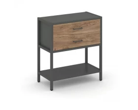 Односекционный стеллаж двухярусный с ящиками 810х400х879 Shelf System images