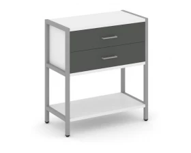 Односекционный стеллаж двухярусный с ящиками 810х400х879 Shelf System images