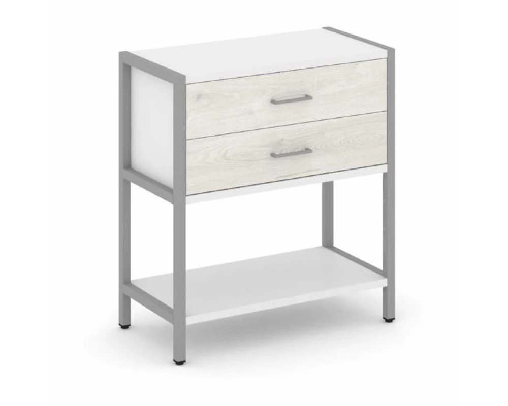 Односекционный стеллаж двухярусный с ящиками 810х400х879 Shelf System