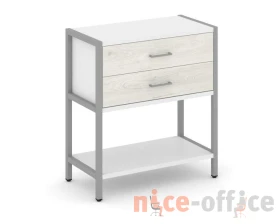 Односекционный стеллаж двухярусный с ящиками 810х400х879 Шелф Систем / Shelf System images