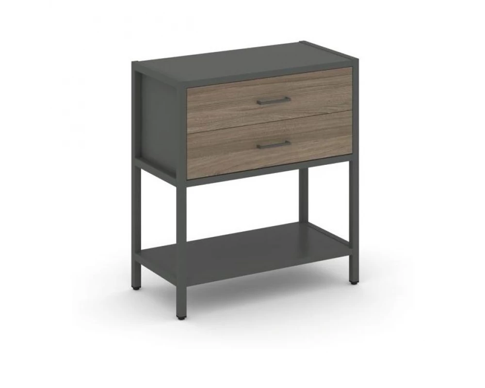 Односекционный стеллаж двухярусный с ящиками 810х400х879 Shelf System