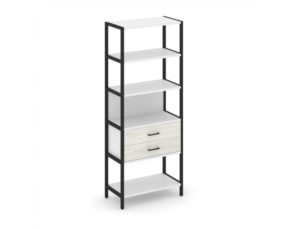 Односекционный стеллаж пятиярусный с ящиками 810х400х1980 Shelf System