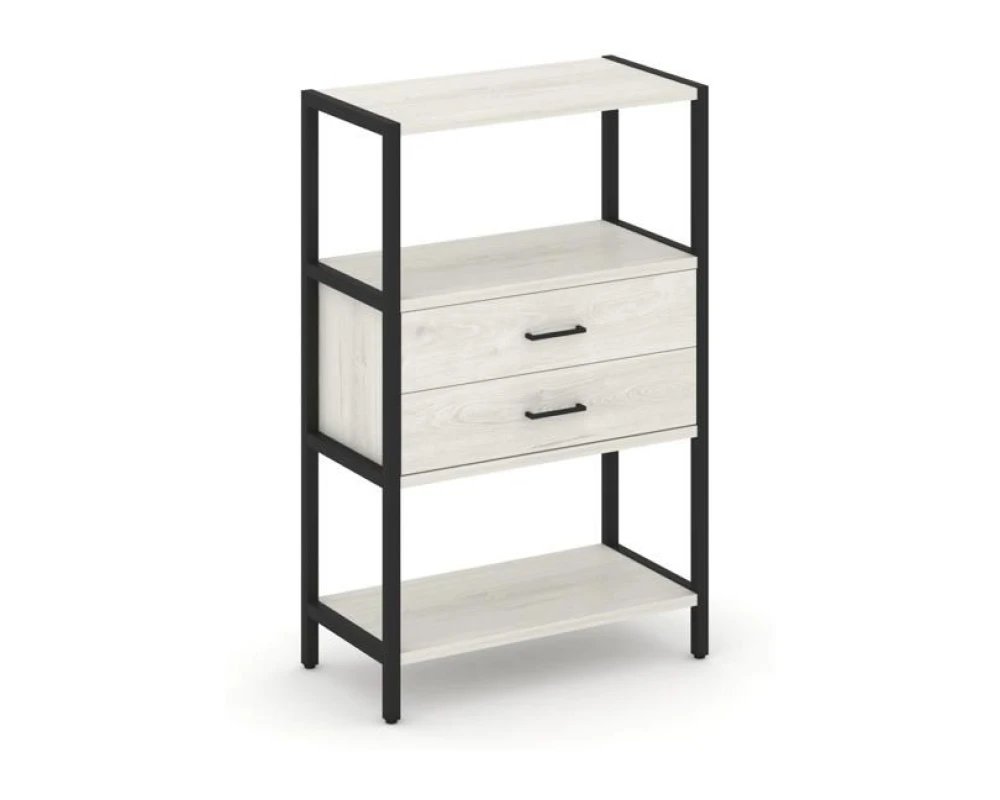 Односекционный стеллаж трехярусный с ящиками 810х400х1246 Шелф Систем / Shelf System