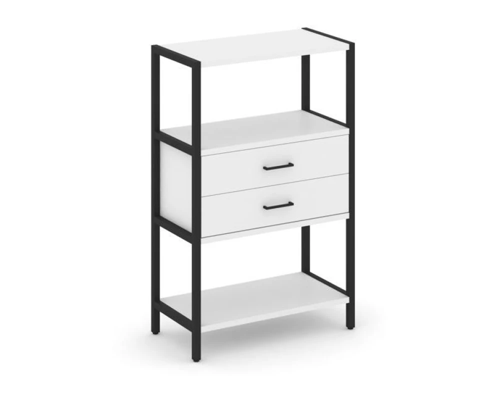 Односекционный стеллаж трехярусный с ящиками 810х400х1246 Шелф Систем / Shelf System