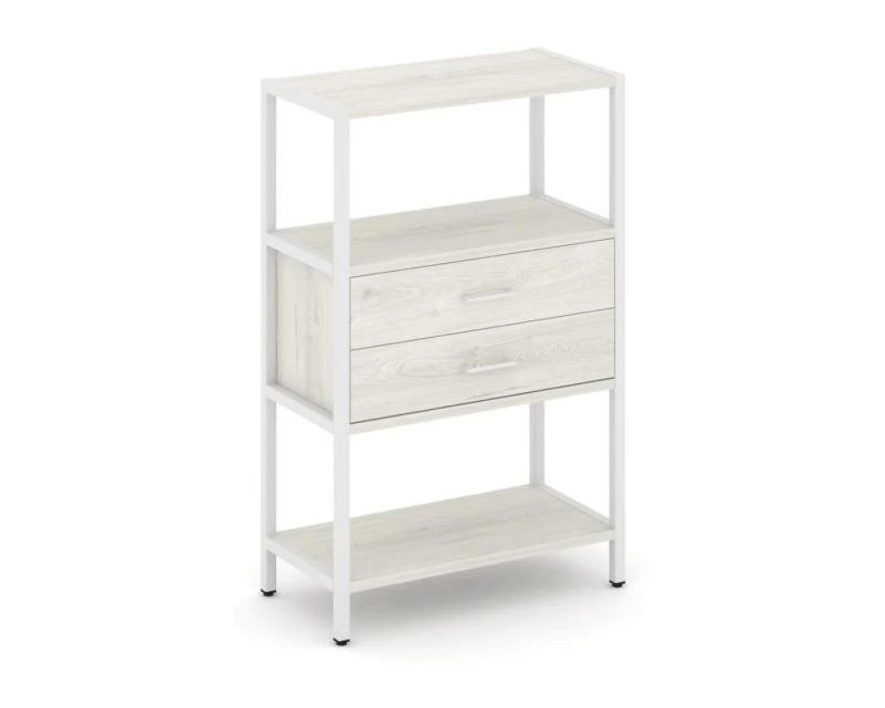 Односекционный стеллаж трехярусный с ящиками 810х400х1246 Шелф Систем / Shelf System
