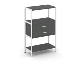 Односекционный стеллаж трехярусный с ящиками 810х400х1246 Шелф Систем / Shelf System images