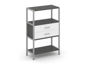 Односекционный стеллаж трехярусный с ящиками 810х400х1246 Шелф Систем / Shelf System images
