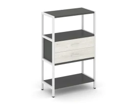 Односекционный стеллаж трехярусный с ящиками 810х400х1246 Шелф Систем / Shelf System images