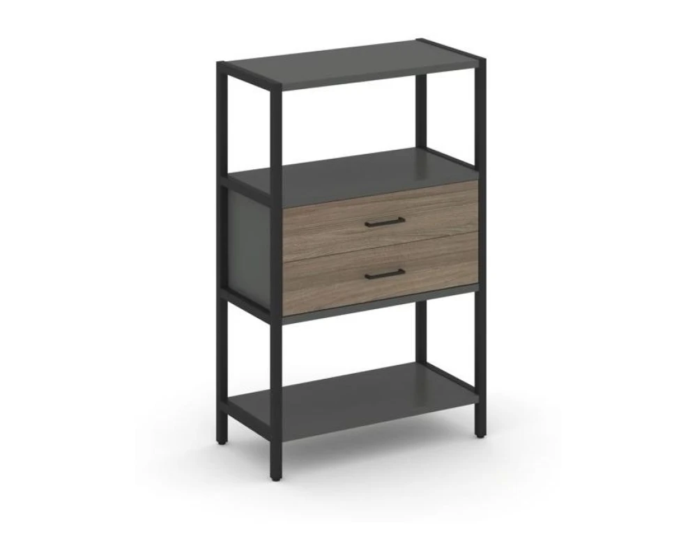 Односекционный стеллаж трехярусный с ящиками 810х400х1246 Шелф Систем / Shelf System