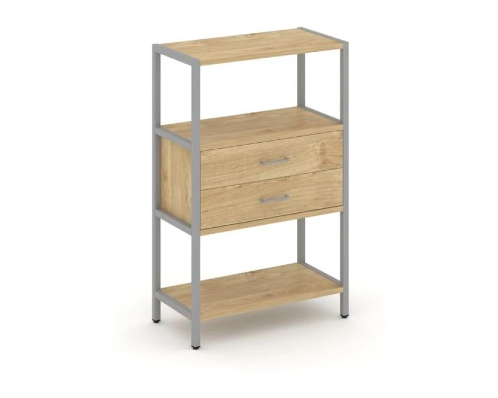 Односекционный стеллаж трехярусный с ящиками 810х400х1246 Шелф Систем / Shelf System