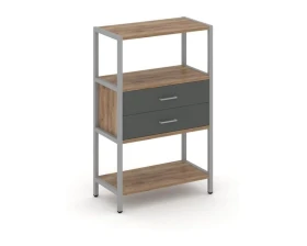 Односекционный стеллаж трехярусный с ящиками 810х400х1246 Шелф Систем / Shelf System images