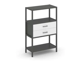 Односекционный стеллаж трехярусный с ящиками 810х400х1246 Шелф Систем / Shelf System images