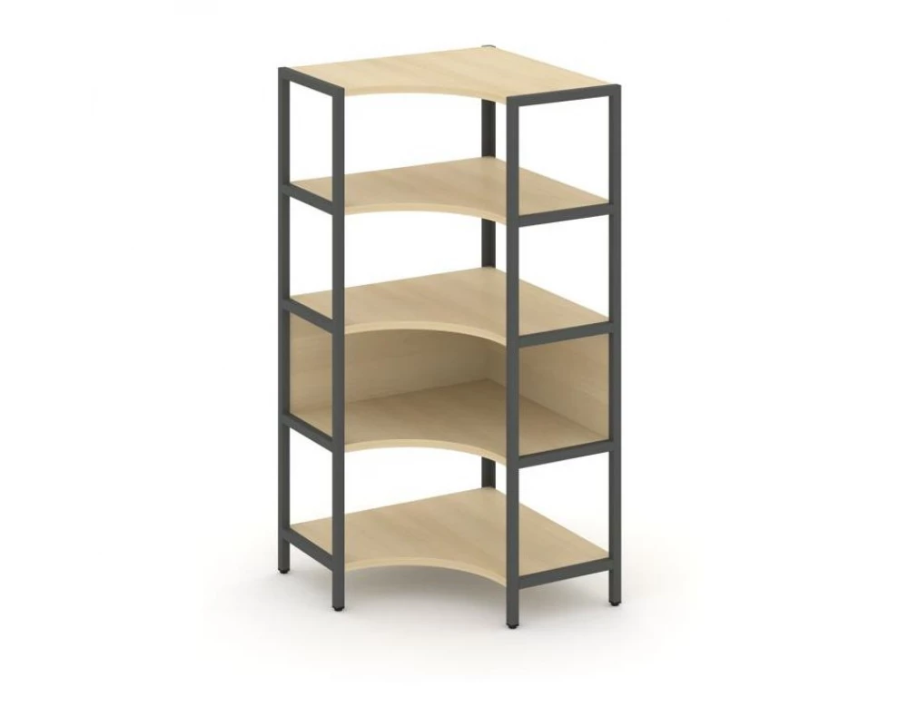 Односекционный угловой стеллаж четырехярусный 810х810х1613 Shelf System