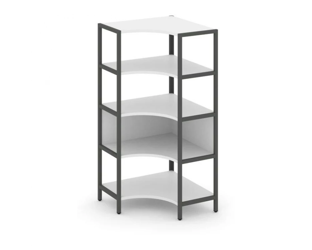 Односекционный угловой стеллаж четырехярусный 810х810х1613 Shelf System