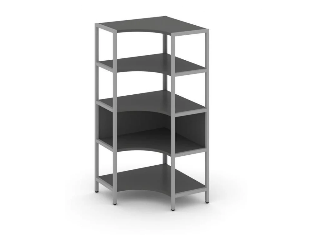 Односекционный угловой стеллаж четырехярусный 810х810х1613 Shelf System