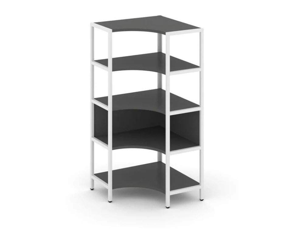 Односекционный угловой стеллаж четырехярусный 810х810х1613 Shelf System