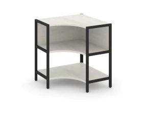 Односекционный угловой стеллаж двухярусный 810х810х879 Shelf System images