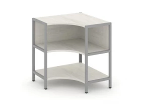 Односекционный угловой стеллаж двухярусный 810х810х879 Shelf System images