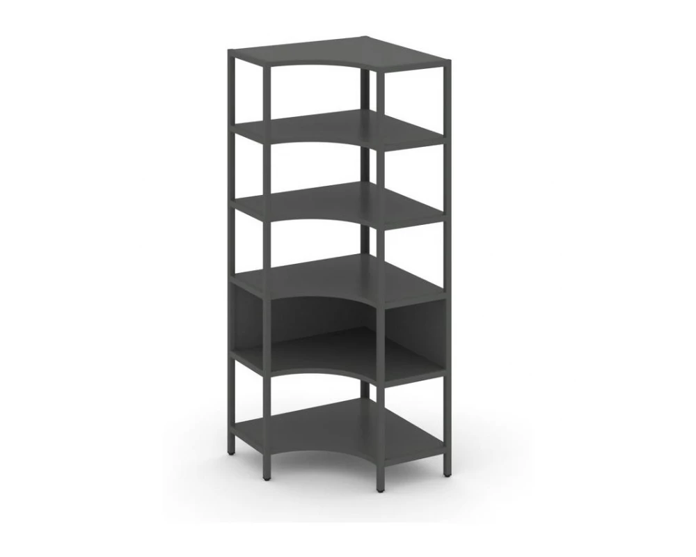 Односекционный угловой стеллаж пятиярусный 810х810х1980 Shelf System