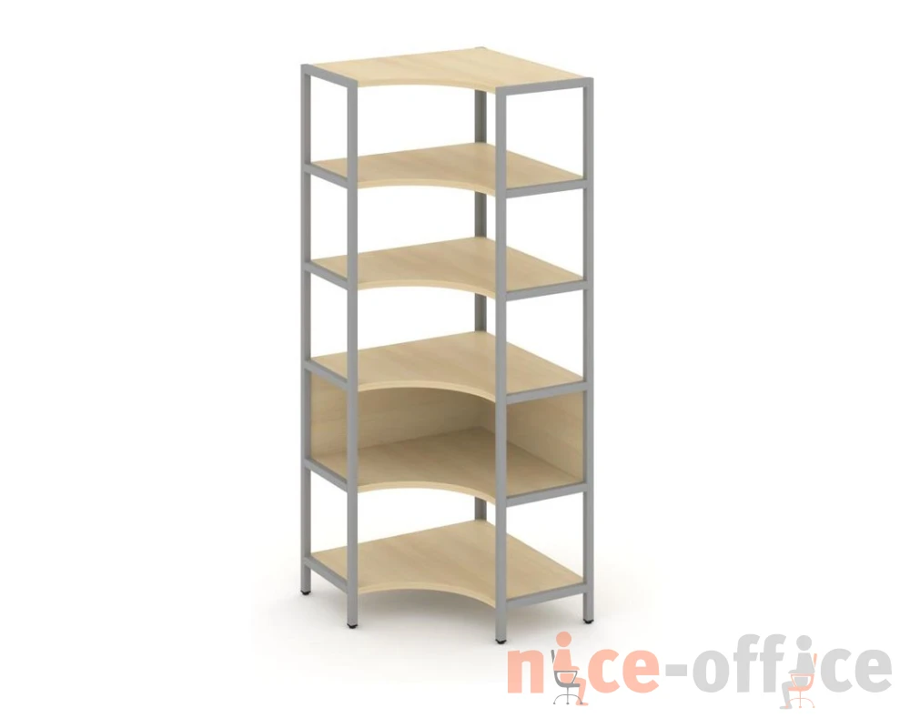 Односекционный угловой стеллаж пятиярусный 810х810х1980 Шелф Систем / Shelf System