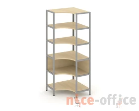 Односекционный угловой стеллаж пятиярусный 810х810х1980 Шелф Систем / Shelf System images