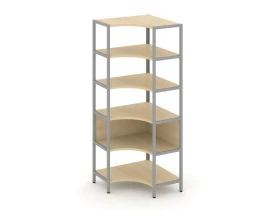 Односекционный угловой стеллаж пятиярусный 810х810х1980 Shelf System images