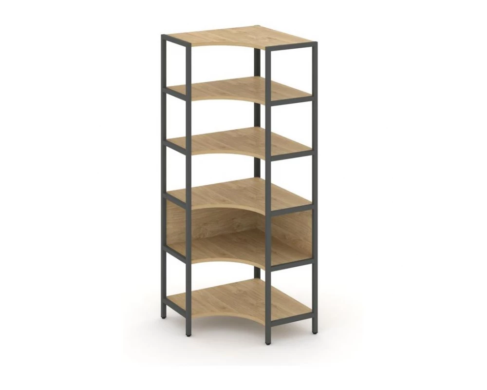 Односекционный угловой стеллаж пятиярусный 810х810х1980 Shelf System