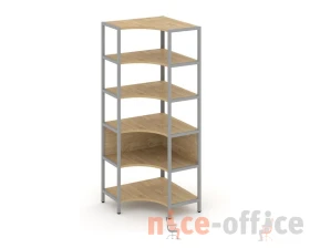 Односекционный угловой стеллаж пятиярусный 810х810х1980 Шелф Систем / Shelf System images