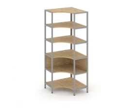 Односекционный угловой стеллаж пятиярусный 810х810х1980 Shelf System images