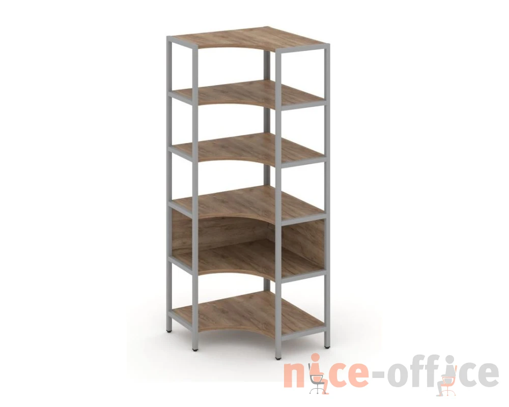 Односекционный угловой стеллаж пятиярусный 810х810х1980 Шелф Систем / Shelf System
