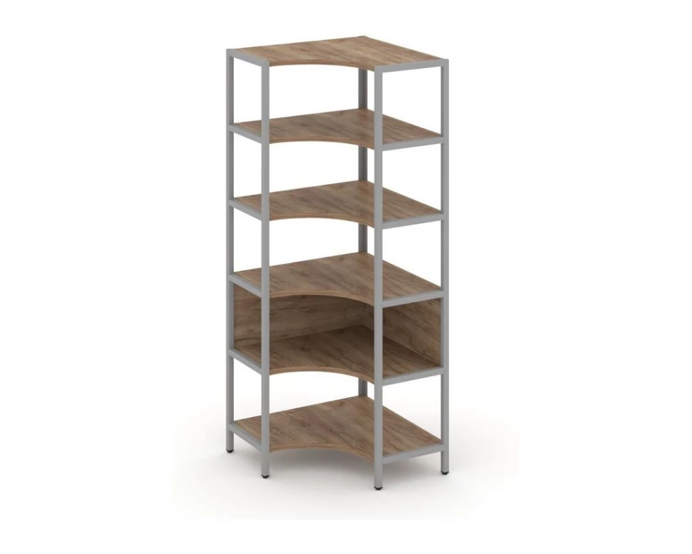 Односекционный угловой стеллаж пятиярусный 810х810х1980 Shelf System