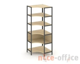 Односекционный угловой стеллаж пятиярусный 810х810х1980 Шелф Систем / Shelf System images