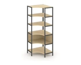 Односекционный угловой стеллаж пятиярусный 810х810х1980 Shelf System images