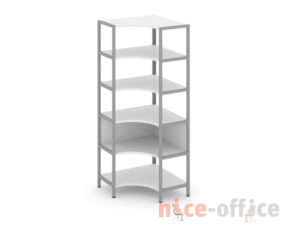 Односекционный угловой стеллаж пятиярусный 810х810х1980 Шелф Систем / Shelf System