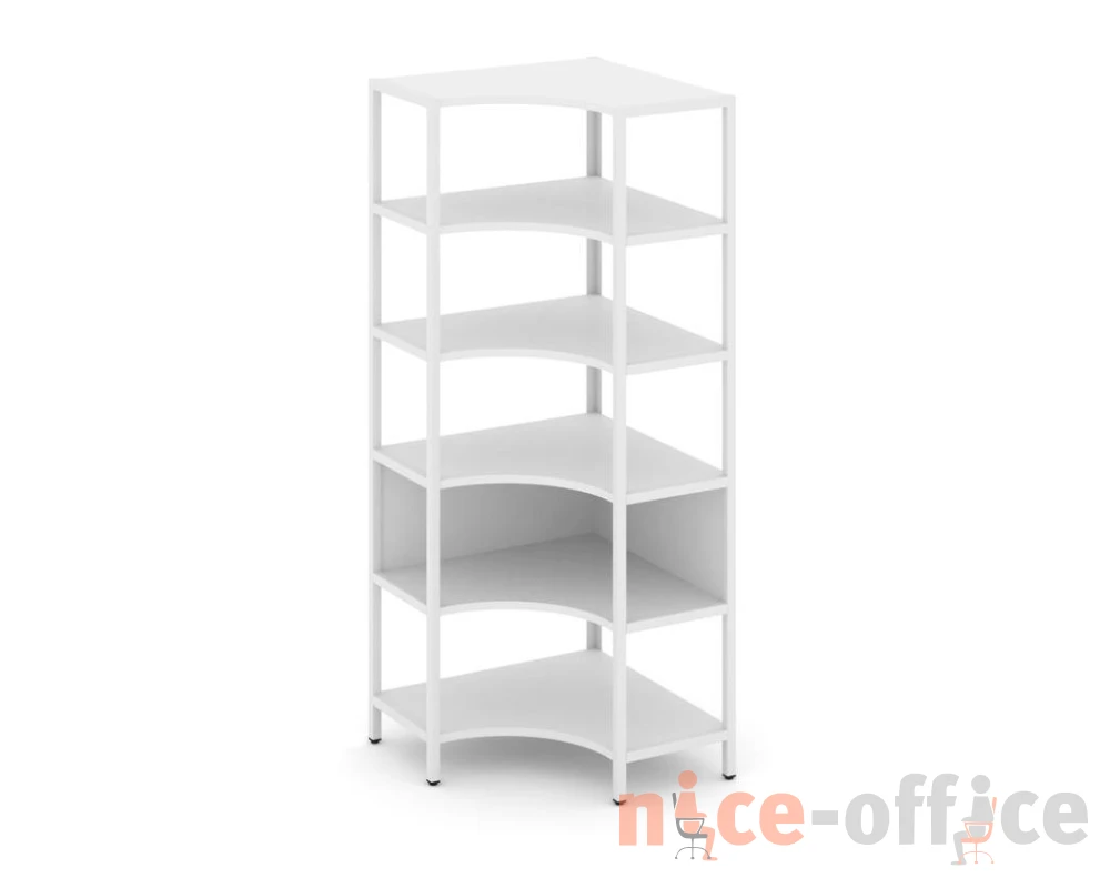 Односекционный угловой стеллаж пятиярусный 810х810х1980 Шелф Систем / Shelf System