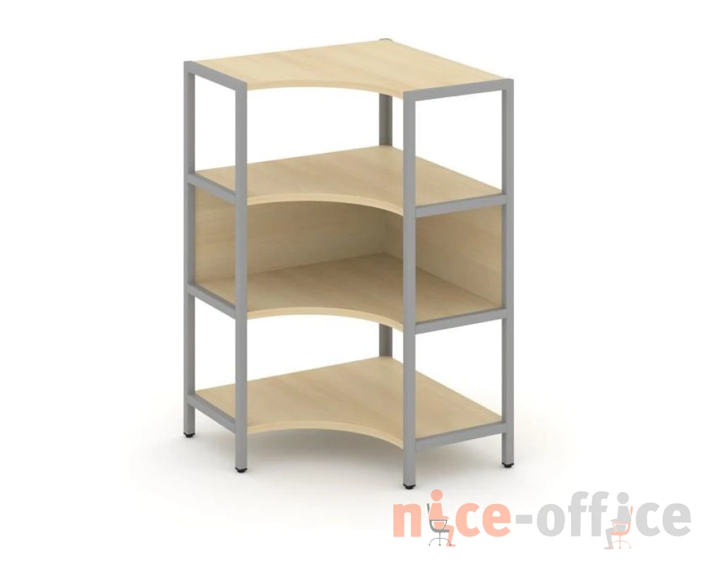 Односекционный угловой стеллаж трехярусный 810х810х1246 Шелф Систем / Shelf System