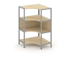 Односекционный угловой стеллаж трехярусный 810х810х1246 Shelf System images