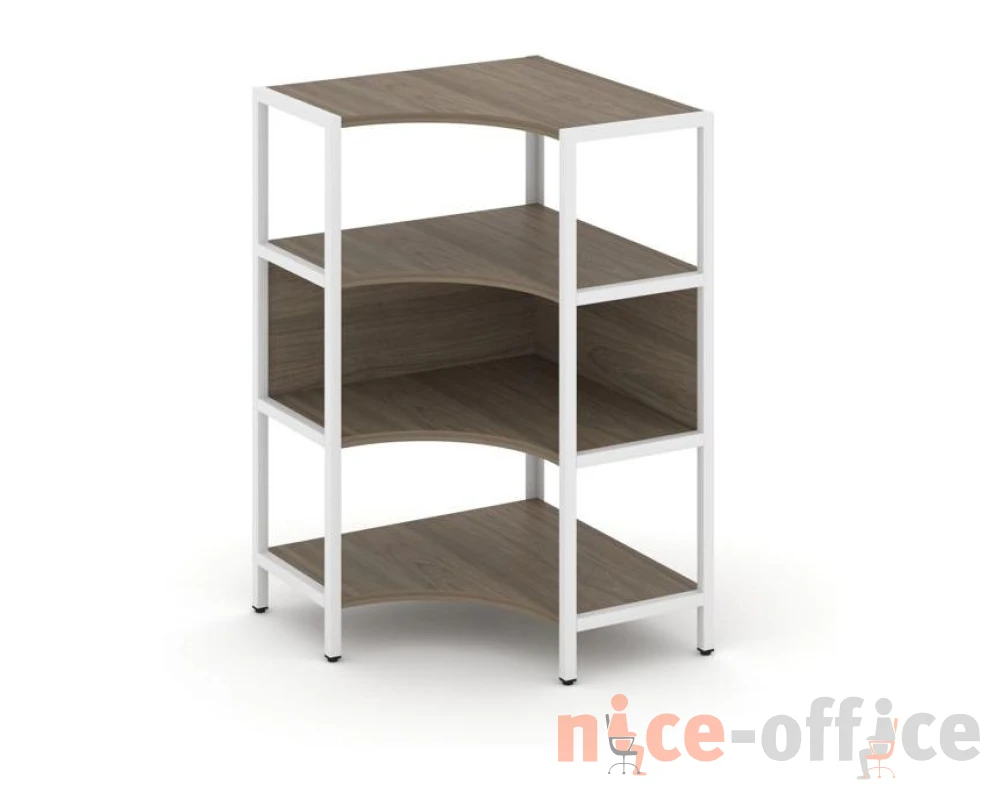 Односекционный угловой стеллаж трехярусный 810х810х1246 Шелф Систем / Shelf System
