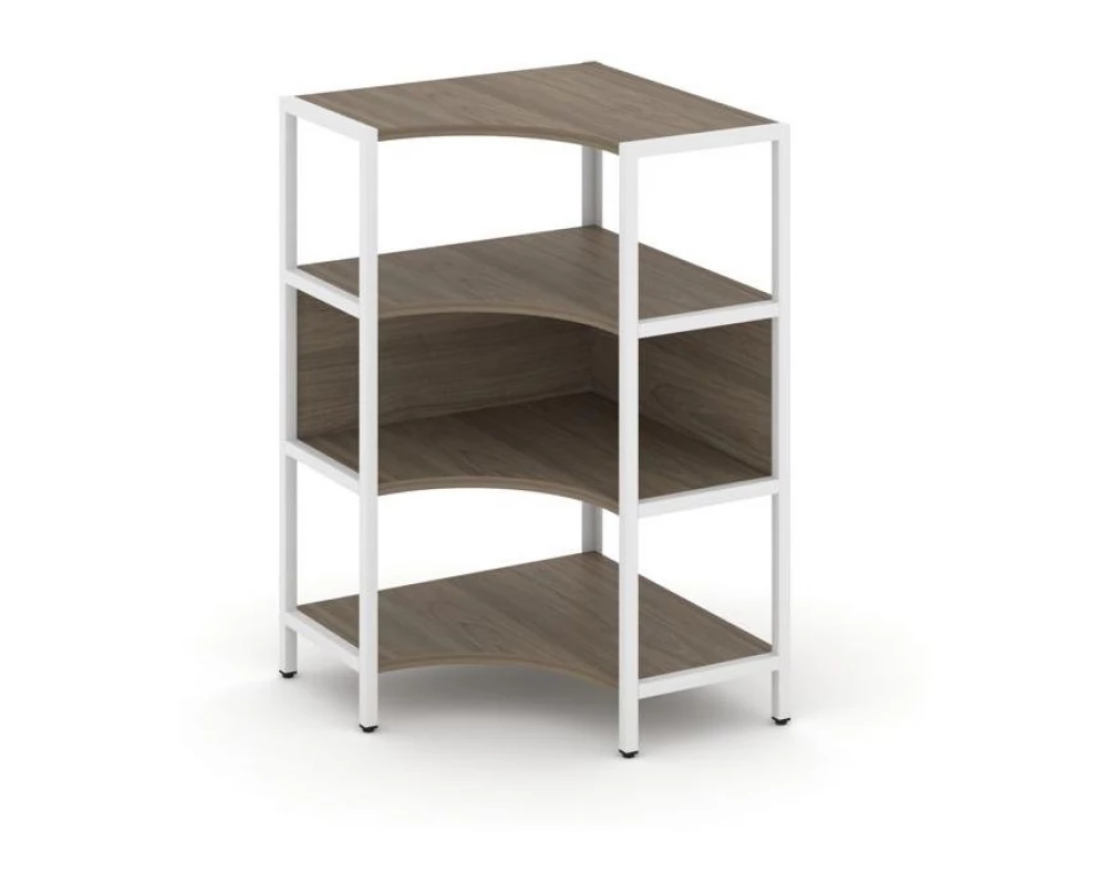 Односекционный угловой стеллаж трехярусный 810х810х1246 Shelf System