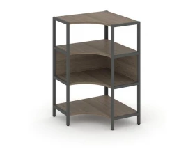 Односекционный угловой стеллаж трехярусный 810х810х1246 Shelf System images