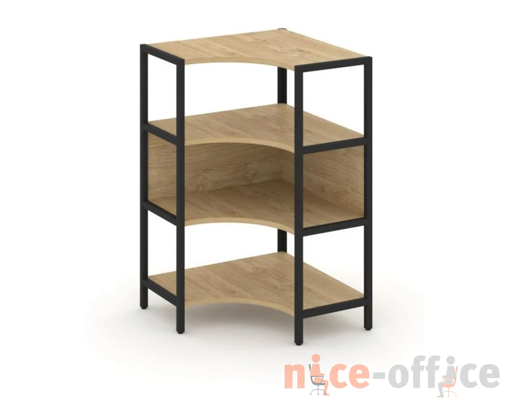 Односекционный угловой стеллаж трехярусный 810х810х1246 Шелф Систем / Shelf System