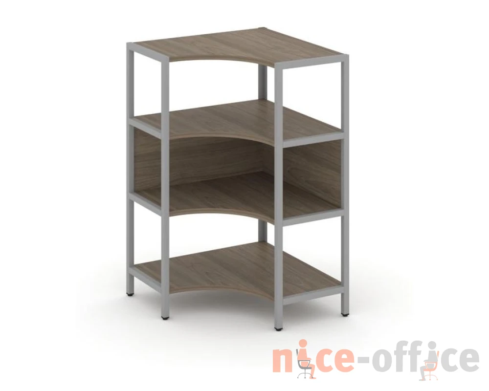 Односекционный угловой стеллаж трехярусный 810х810х1246 Шелф Систем / Shelf System