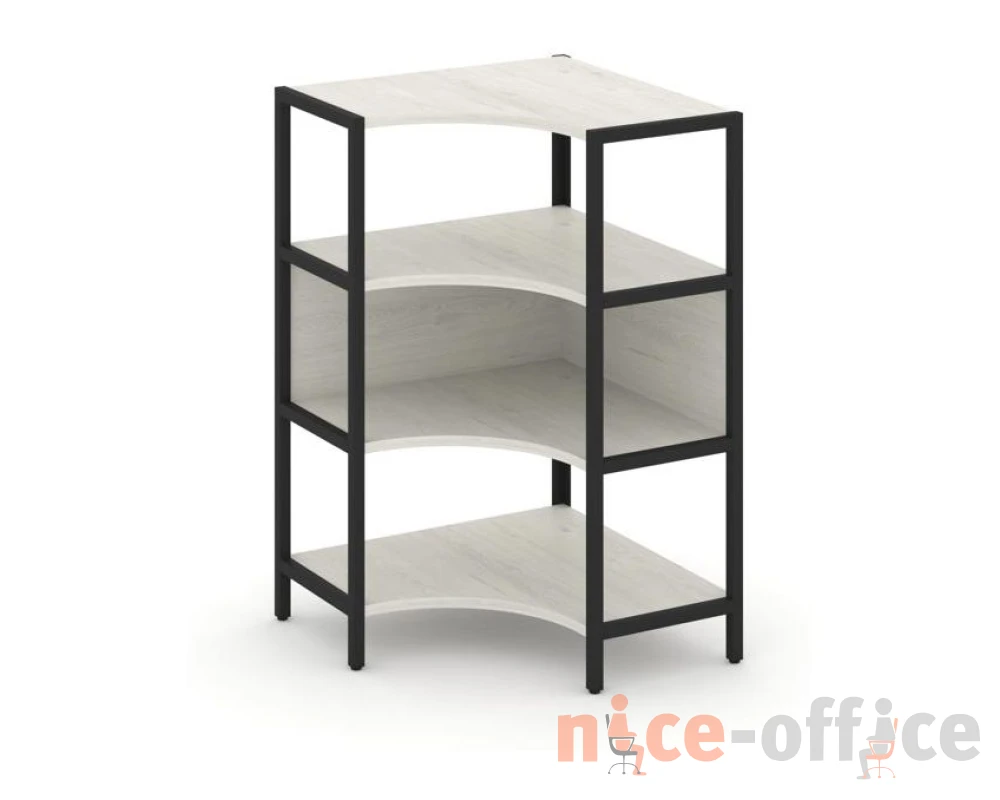 Односекционный угловой стеллаж трехярусный 810х810х1246 Шелф Систем / Shelf System