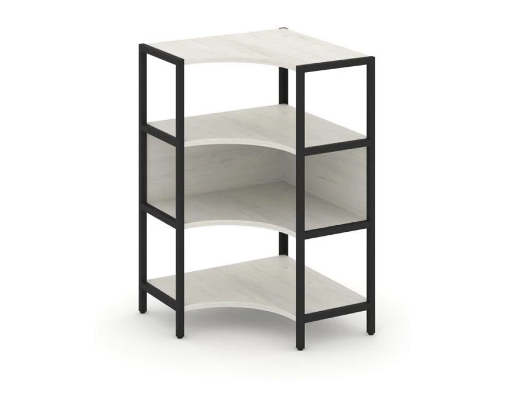 Односекционный угловой стеллаж трехярусный 810х810х1246 Shelf System